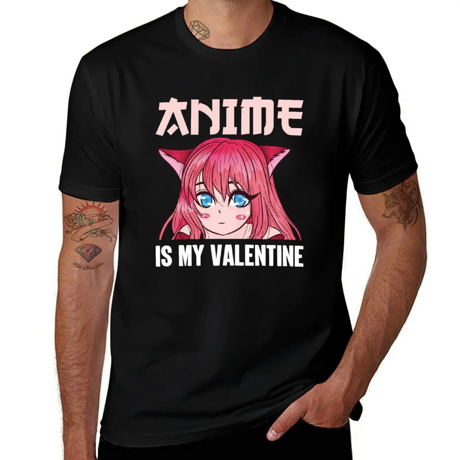 

I Only Care About Anime Valentines Day Kawaii Girl T-Shirt funny t shirts dark humor graphic t shirts for man T-shirt