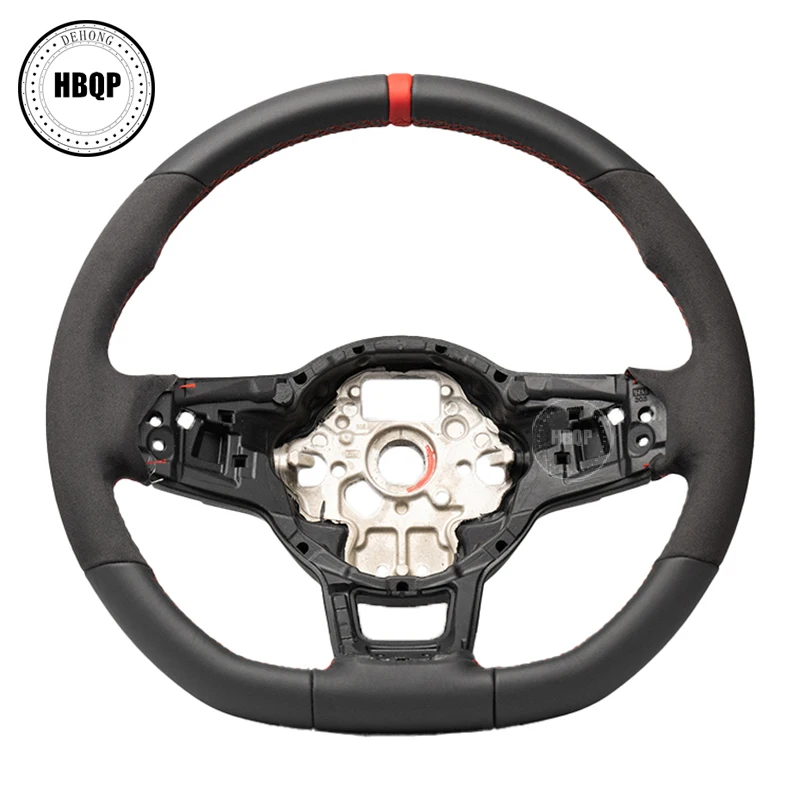 

Red Stitching And Alcantara Material Design Steering Wheel sSuitable For Golf 7 Original High-Quality Steering Wheel GTI