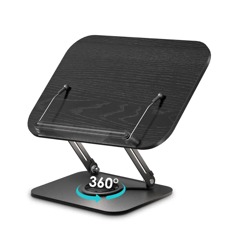 

Подставка для книг, держатель для чтения, регулируемая по высоте и углу наклона, 360° ° Вращающаяся подставка, складная и портативная, легкая, для офиса