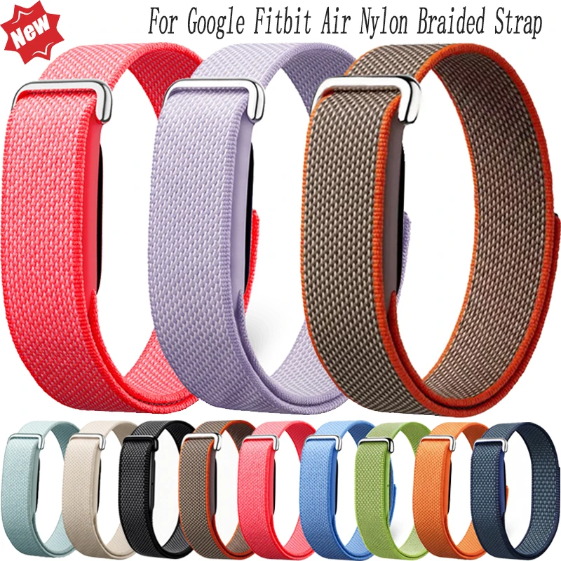 2 Pcs Nylon Braided Loop Strap For Google Fitbit Air Sports Combined assembly Bracelet Band Replaceable For Fitbit Air Accessory