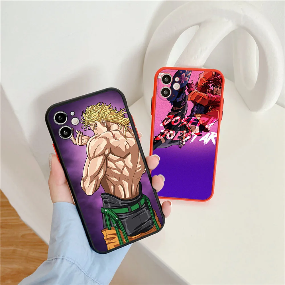 Matte Phone Case for iphone 16 14 13 15 Pro Max 8 7 Plus 12 11 Mini XR X XS SE JOJO Joseph Joestar Transparent Cases Funda Shell