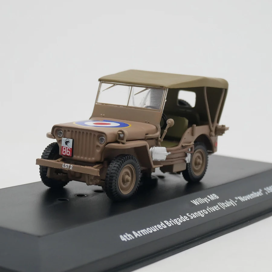 Ixo 1:43 Scale Diecast Alloy Willys MB 1943 Military Affairs Toy Car Model Classic Desktop Ornaments Adult Souvenir Gift Display