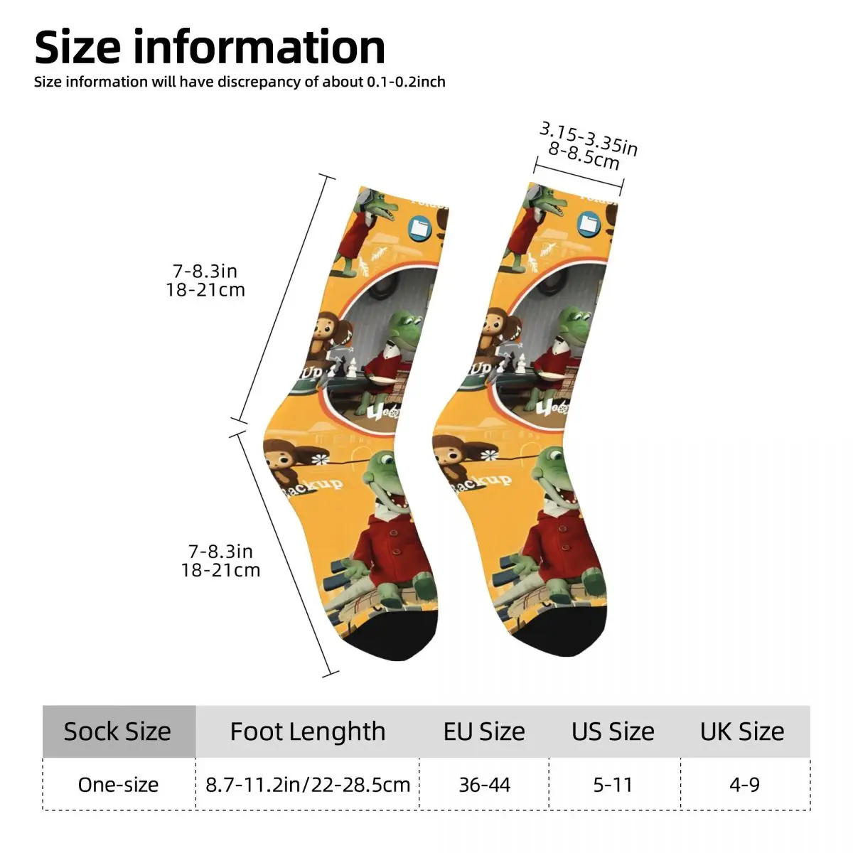 Funny Happy Sock for Men Cute Cartoon Comics Vintage Breathable Pattern Printed Crew Sock Novelty Gift