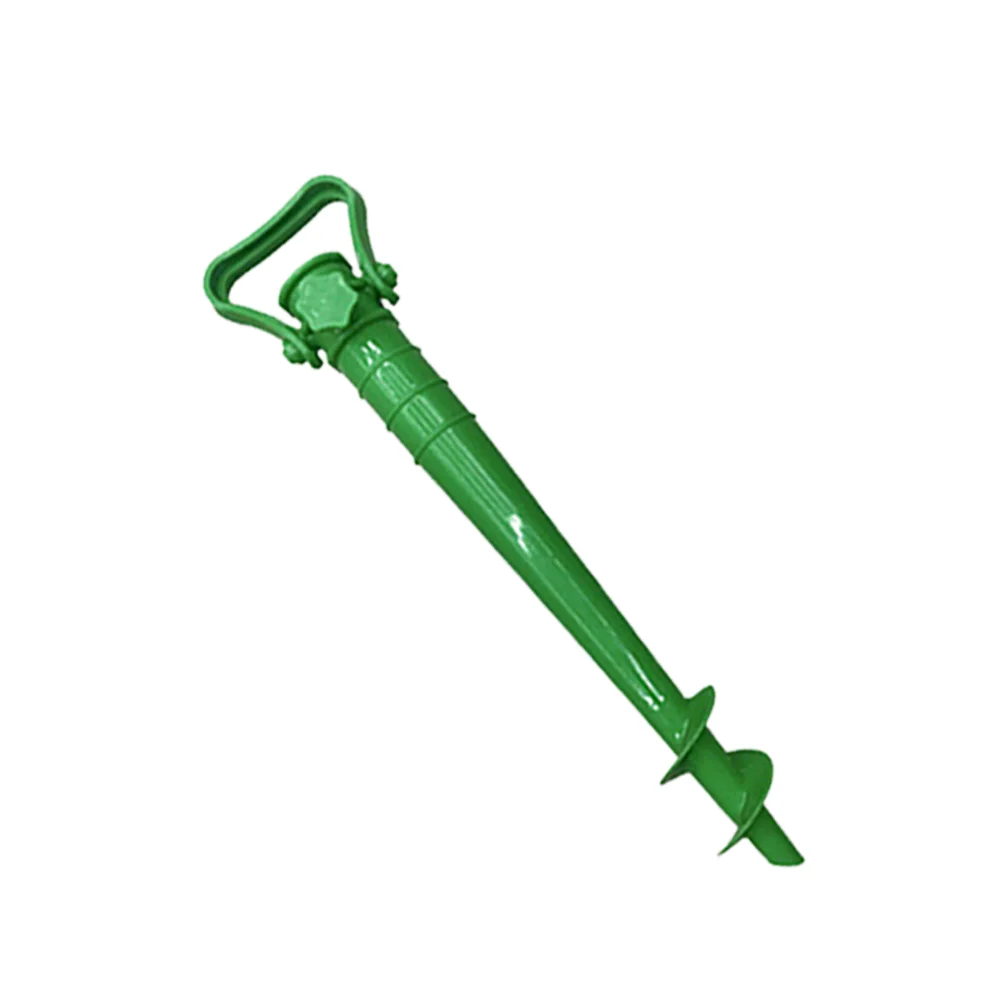 Adjustable Beach Umbrella Sand Ground Anchor Spike Umbrella Stretch Stand Holder for Fishing Pole Sun Beach Garden Patio (Green)
