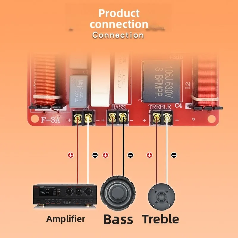 

Professional 500W High Power Hifi 2 Way Crossover One High One Low Frequency Divider For KTV Stage Speaker Audio