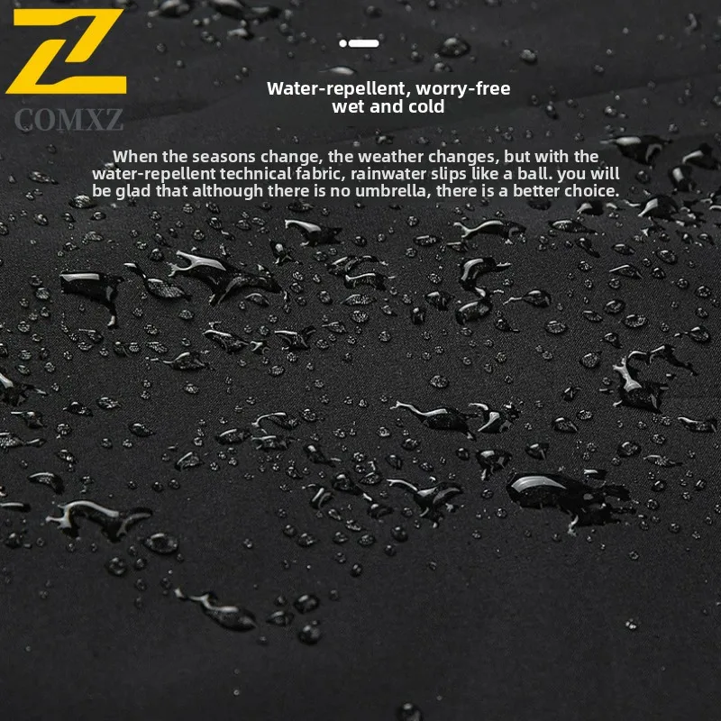 Autumn Windproof Jacket Men's Casual plus size Embroidered Waterproof Windbreaker Outdoor Hiking Fishing Detachable Hooded Coat