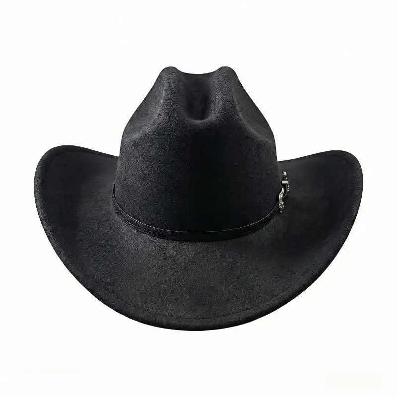 Vintage Western Cowboy Hat Breathable Wide Brim Jazz Cowgirl Headwear for Men Women Party Festival Travel Daily Wear