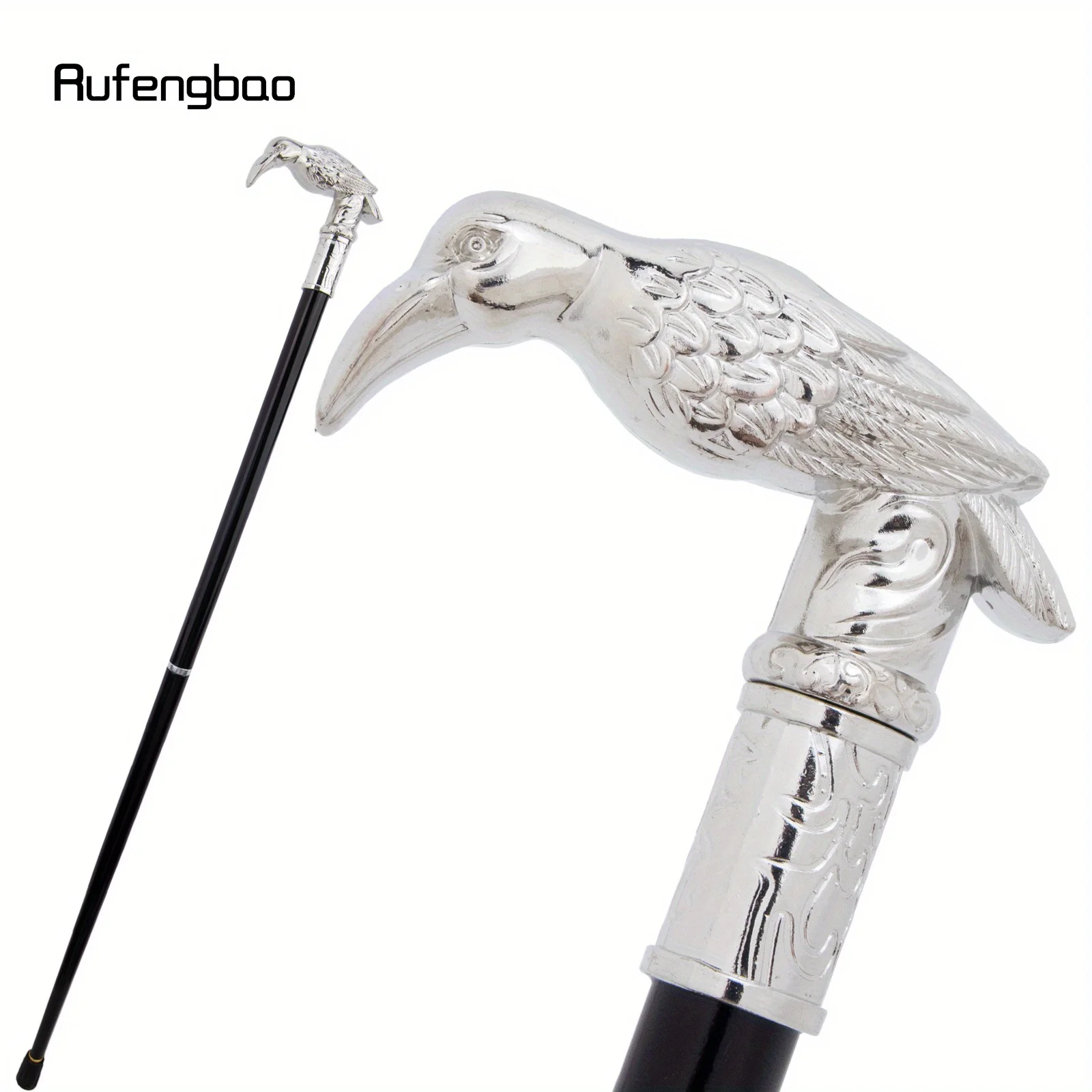 White Eagle Head Fashion Walking Stick Decorative Stick Cospaly Vintage Party Walking Cane Crosier Performance Stage Cane 90cm