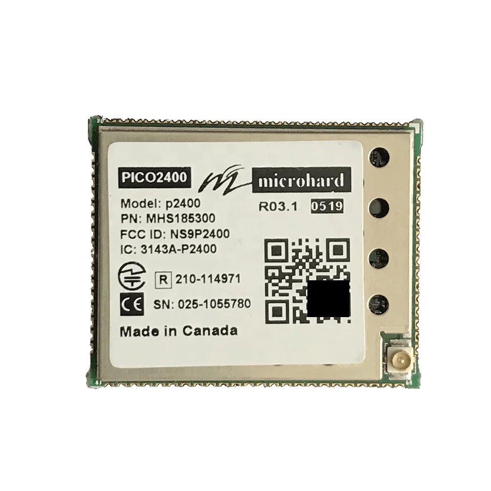 Microhard P2400 digital radio module 2.4G frequency hopping 1W high power 50KM MHS185300