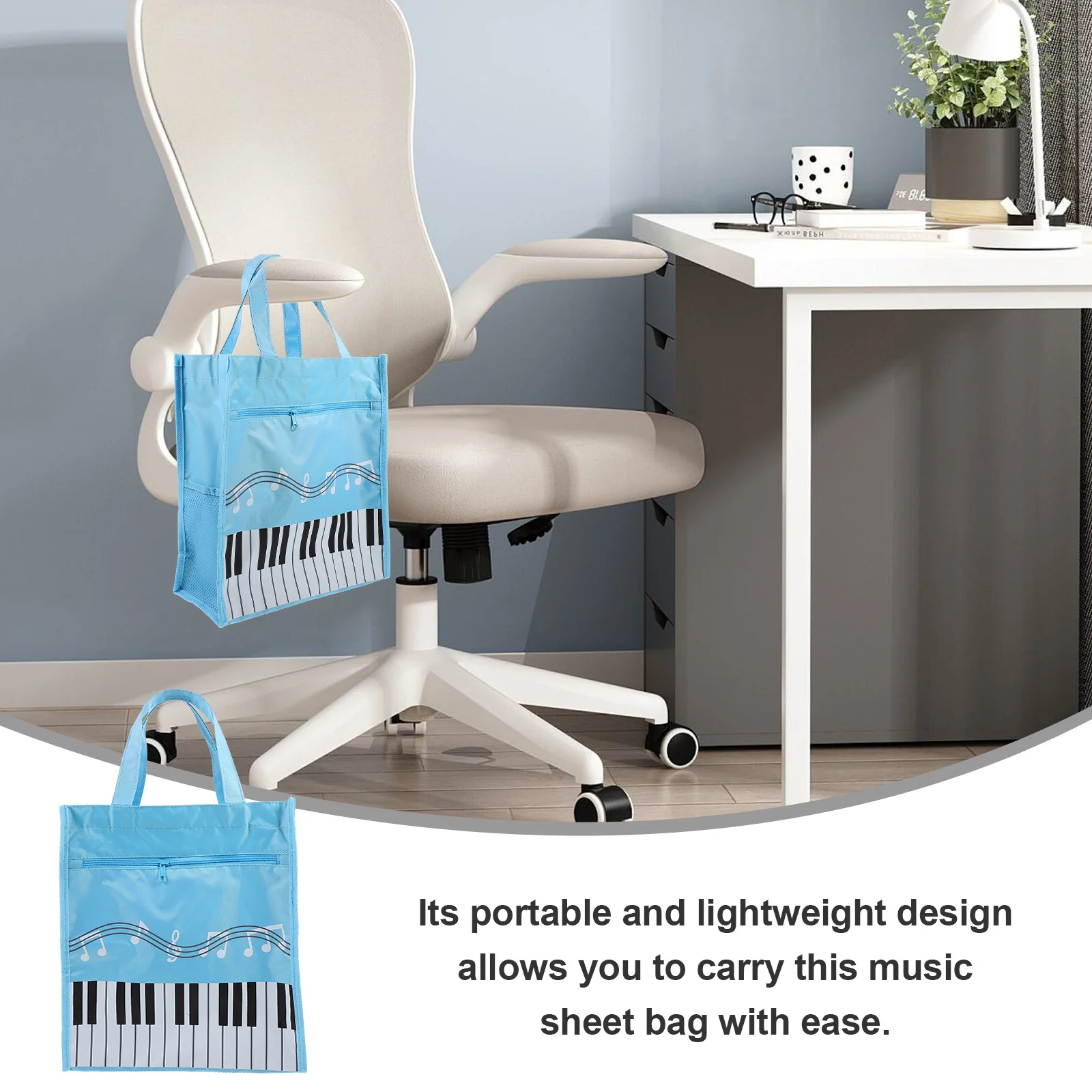 

Zipper Music Sheet Bag Spacious Storage Pouch and Instruments Portable Lightweight Material Easy to Clean Stylish