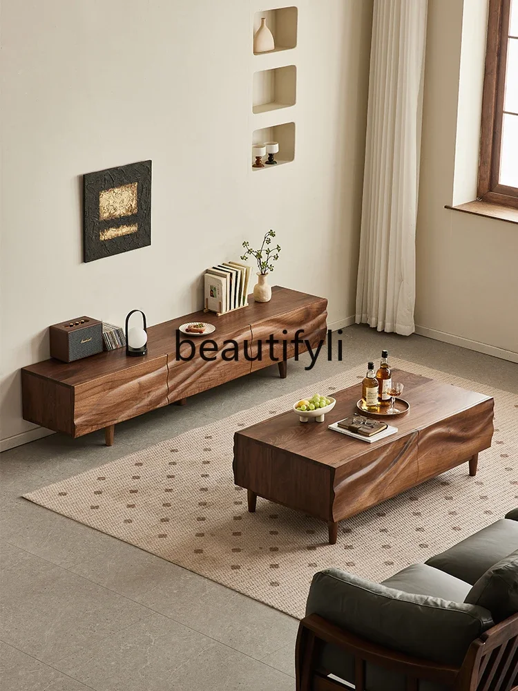 

A26 North American black walnut coffee table Nordic all solid wood tea table living room creative coffee table