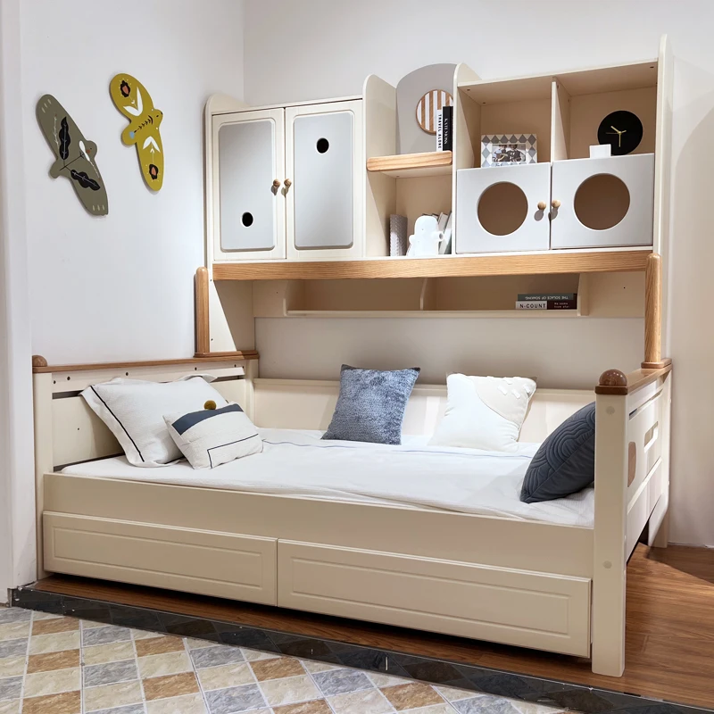 

Luxuce Storage Kids Beds Safety Nordic Simple Single Design Children Beds Frame Modern Custom Camas Infantiles Furniture Home