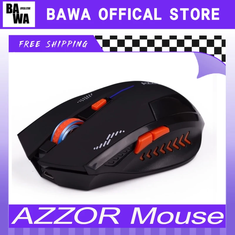 Azzor Wireless Mouse Mute Ergonomics 24000dpi Mouse Customization Charging Mouse For Office Computer Accessories