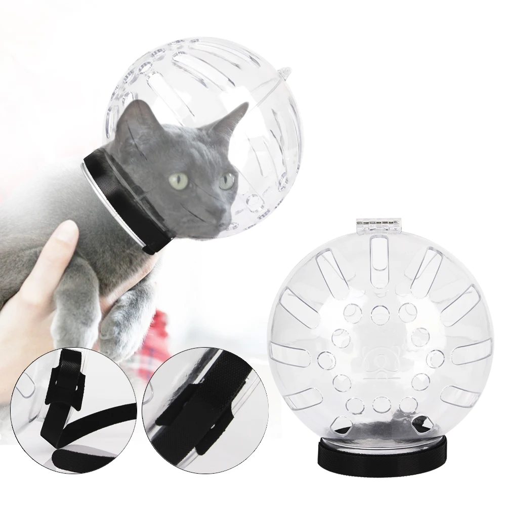 Cat  Muzzle Anti-Bite Breathable Cat Grooming Supplies Grooming Mask Bath Grooming Anti-Licking Protective Space Hood