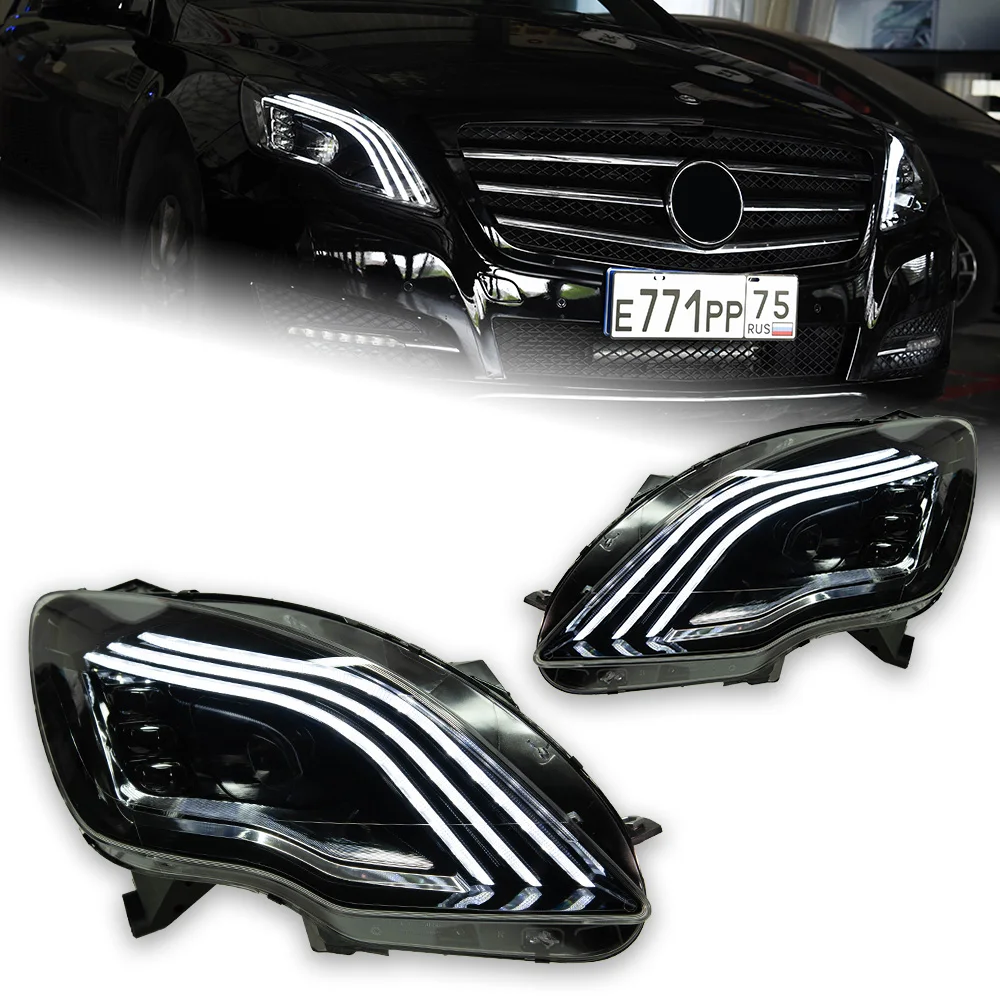 Car Lights For Benz W251 Car LED DRL Headlights R Class R320 R350 V251 Front Head Lamp Projector Lens Automotive Accessories