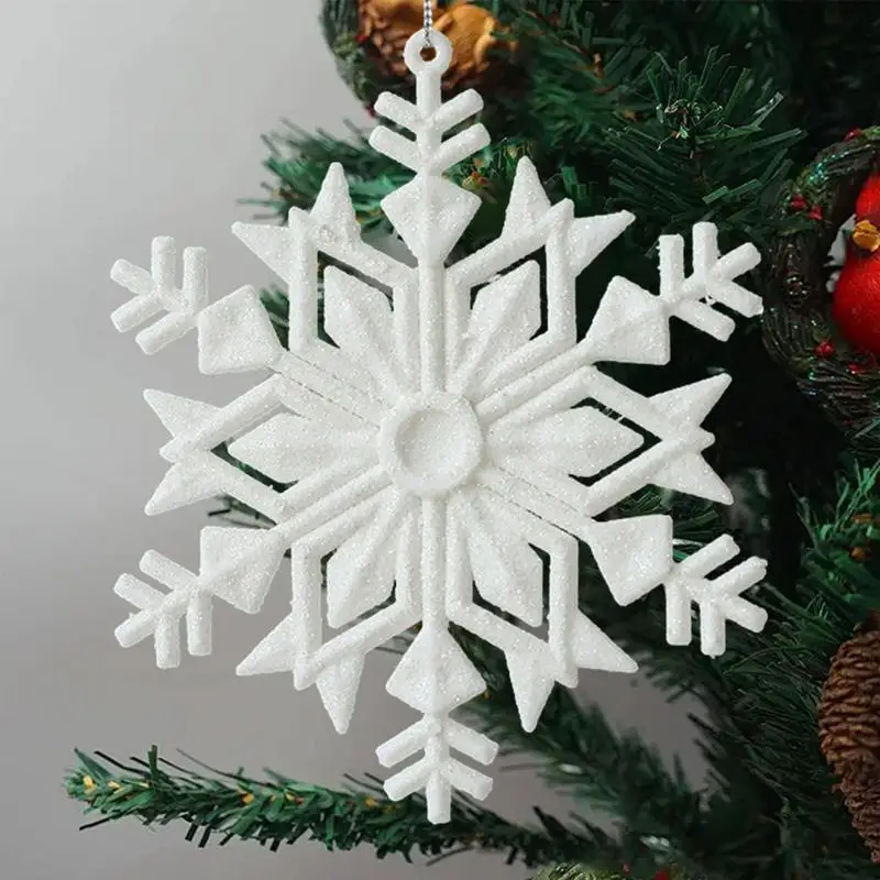 Christmas Tree Hang Ornaments Snowflake Elk Design Pendant Decorations Portable Angel Wings Ornament For Ceilings Doorways
