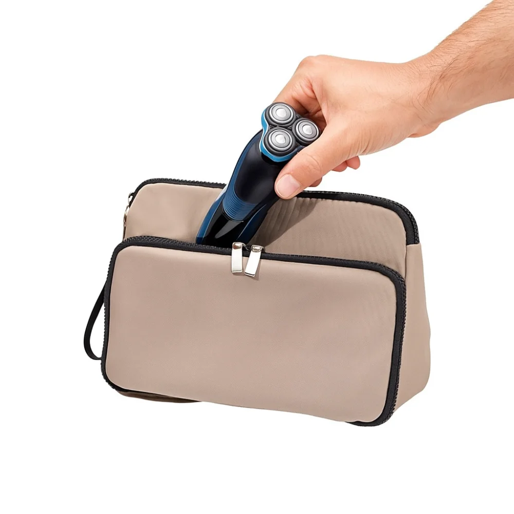 

Double-layer Toiletry Bag for Men Waterproof Dry Wet Separation Water Resistant Shaving Bag Large Capacity Washbag