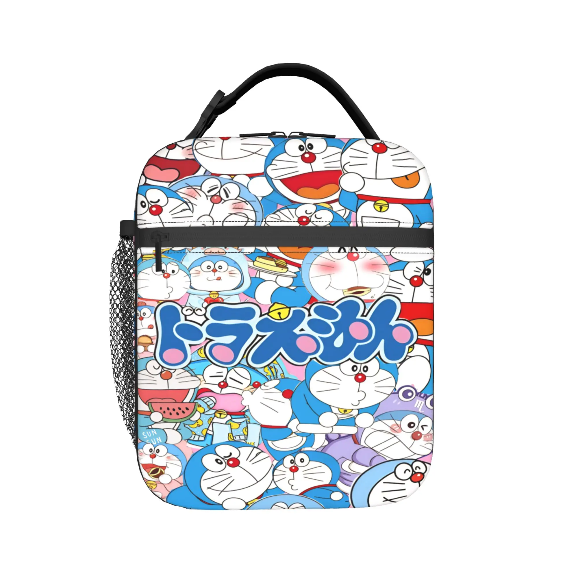 

doraemons blue cats cat Thermal Insulated Lunch Bag for Work Reusable Bento Box Men Women Thermal Cooler Food Box