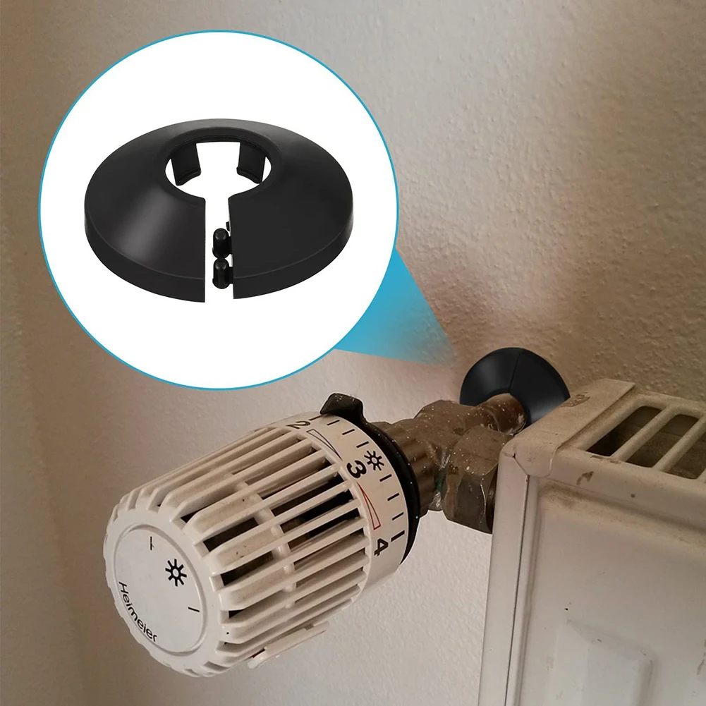 4pc Radiator Pipe Collars Cover 15mm Colour Silver Electroplate Radiator Pipe Collars Cover Floor Duct Faucet Accessories