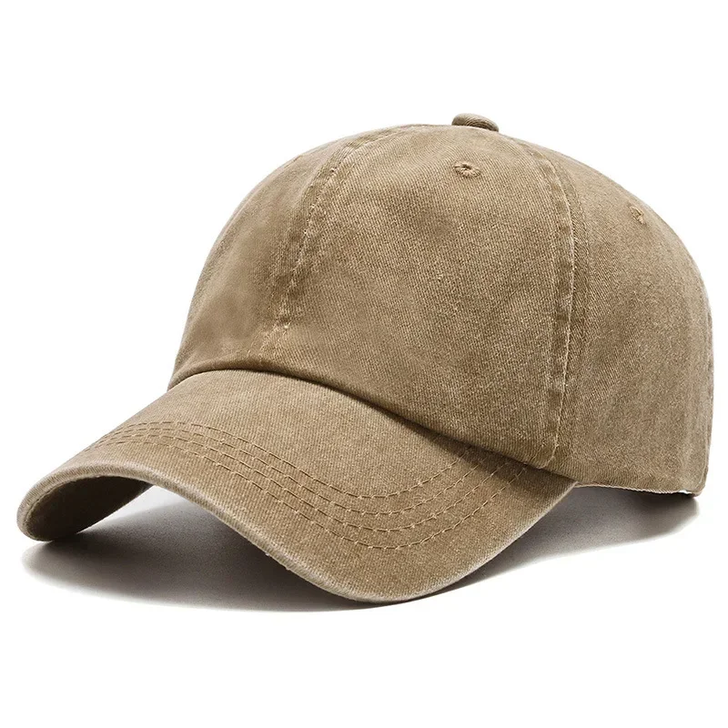 Boné de Beisebol Unissex de Algodão com Aba Reta, Estilo Vintage Simples, para Outono/Inverno, Casual, para Mulheres e Homens