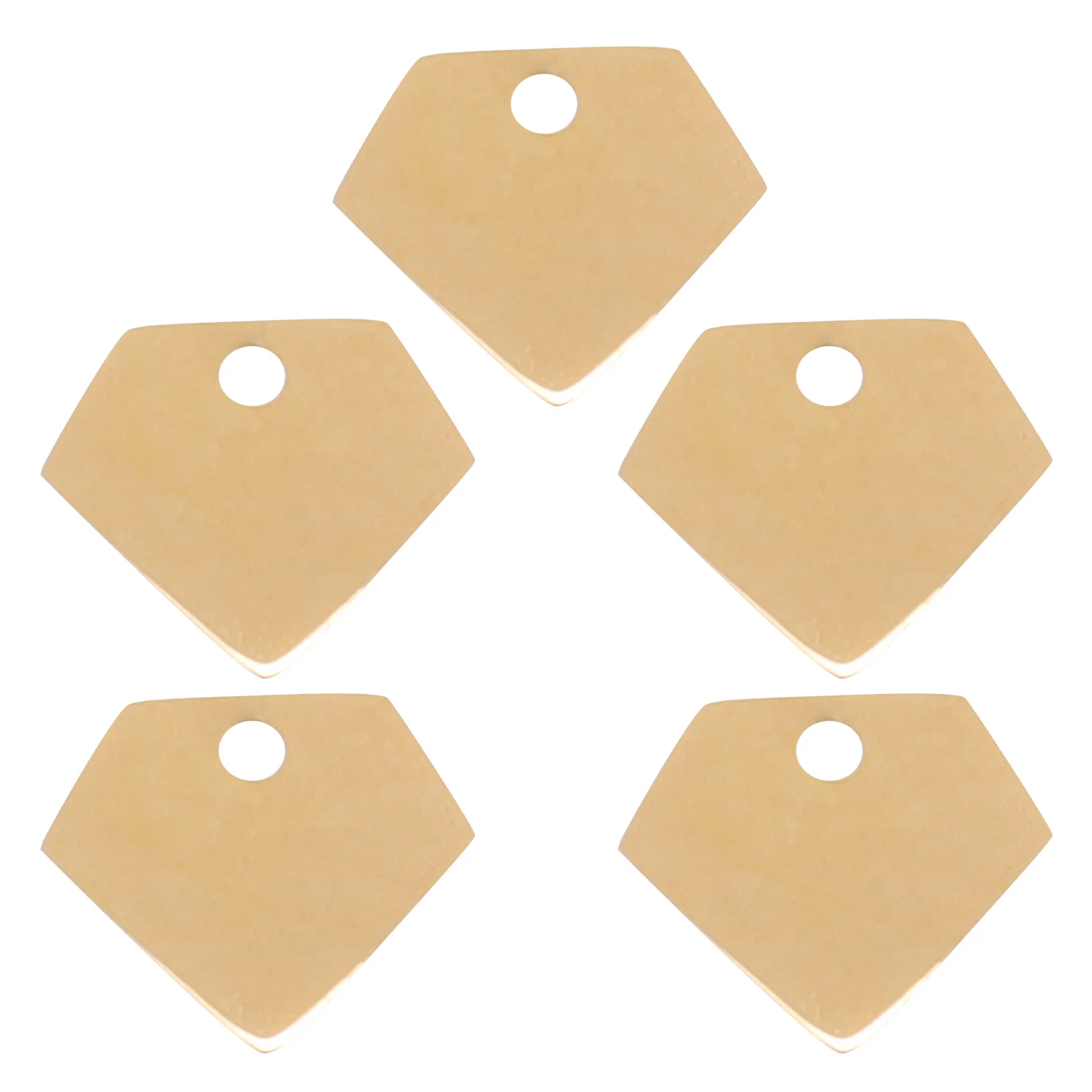 

5 Pcs Name Diamond Shaped Hanging Tag Tags Pendants Stainless Steel Jewelry Stamping Blanks