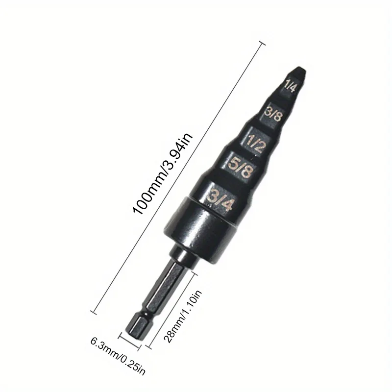 Air Conditioning Copper Pipe Expander 1/4-3/4 and Air Conditioning Copper Pipe Rotating Tool Hex Shank Imperial Tube Reamer