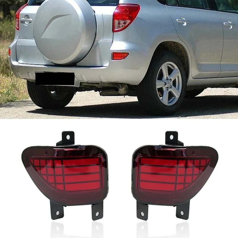 

Led Rear Bumper Lights Driving Brake Lights DRL Dynamic Turn Signals 12V Daylights For Toyota RAV4 2005-2012 Imported Version