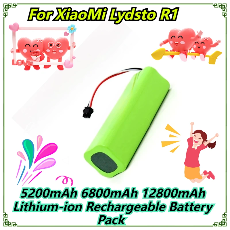

5200mAh 6800mAh 12800mAh Lithium-ion Rechargeable Battery Pack For XiaoMi Lydsto R1