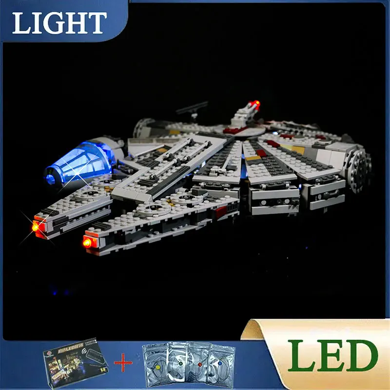 RC DIY LED Light Kit For LEGO Millennium Falcon 75105 Building Block Set（Only LED Light,Without Blocks Model）