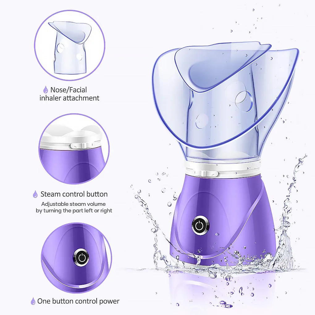 Facial Face Steamer Deep Cleanser Mist Steam Sprayer Spa Skin Vaporizer Promote Blood Circulation