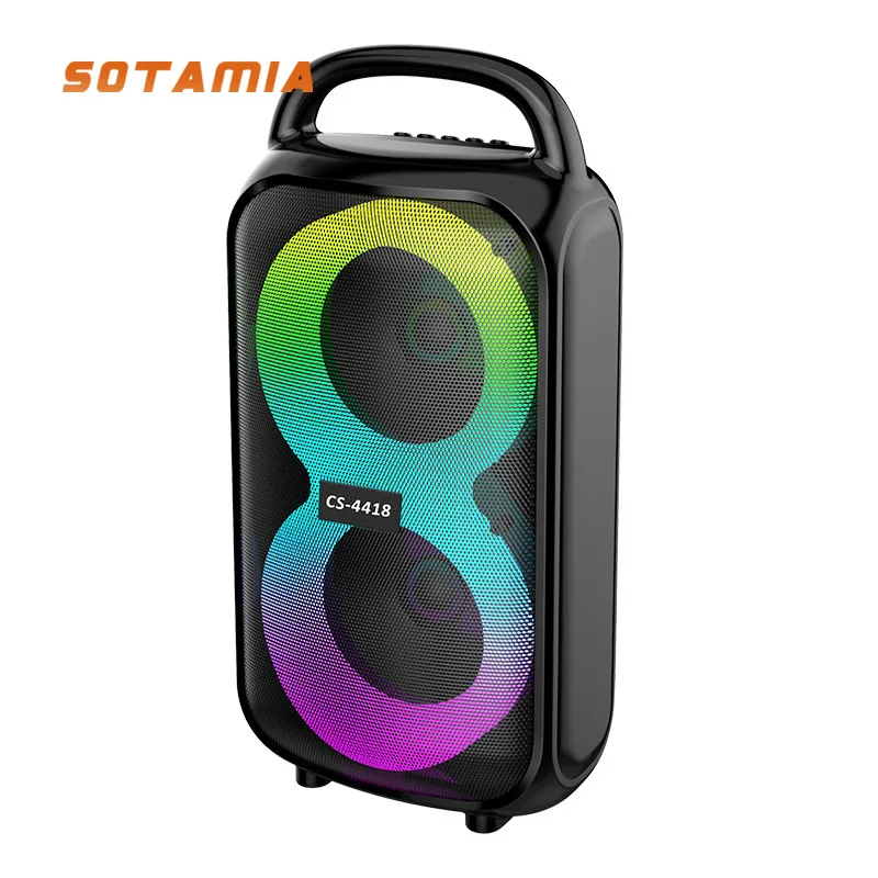 

SOTAMIA 2PCS 2025 Explosive 2.4 Inch Desktop Outdoor Portable Portable Colorful Light Subwoofer Wireless Small Bluetooth Speaker