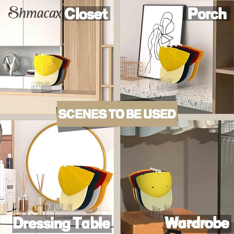 7-Holes Baseball Cap Display Rack Durable Clear Acrylic Hat Holder For Home Closet Storage Organization Decoration