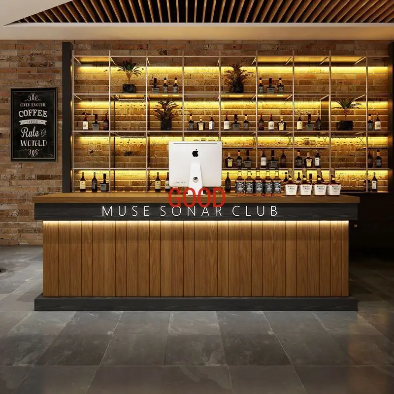 

Vintage checkout page l corner music bar restaurant bar counter milk tea restaurant company front desk reception desk