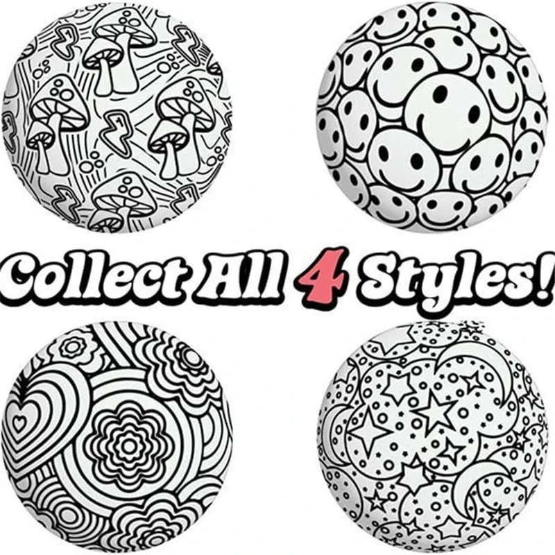 Schylling Needoh Press-Doh Color Changing Squeeze Fidget Ball Toy Dough Filled Doodle Pattern Fast Rebound Sensory Autism Toy - view 2