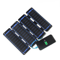 BUHESHUI 13W Portable Foldable Solar Panel 5V Dual USB Battery Charger for Outdoor Camping Mobile Phone Travel Fast Charging