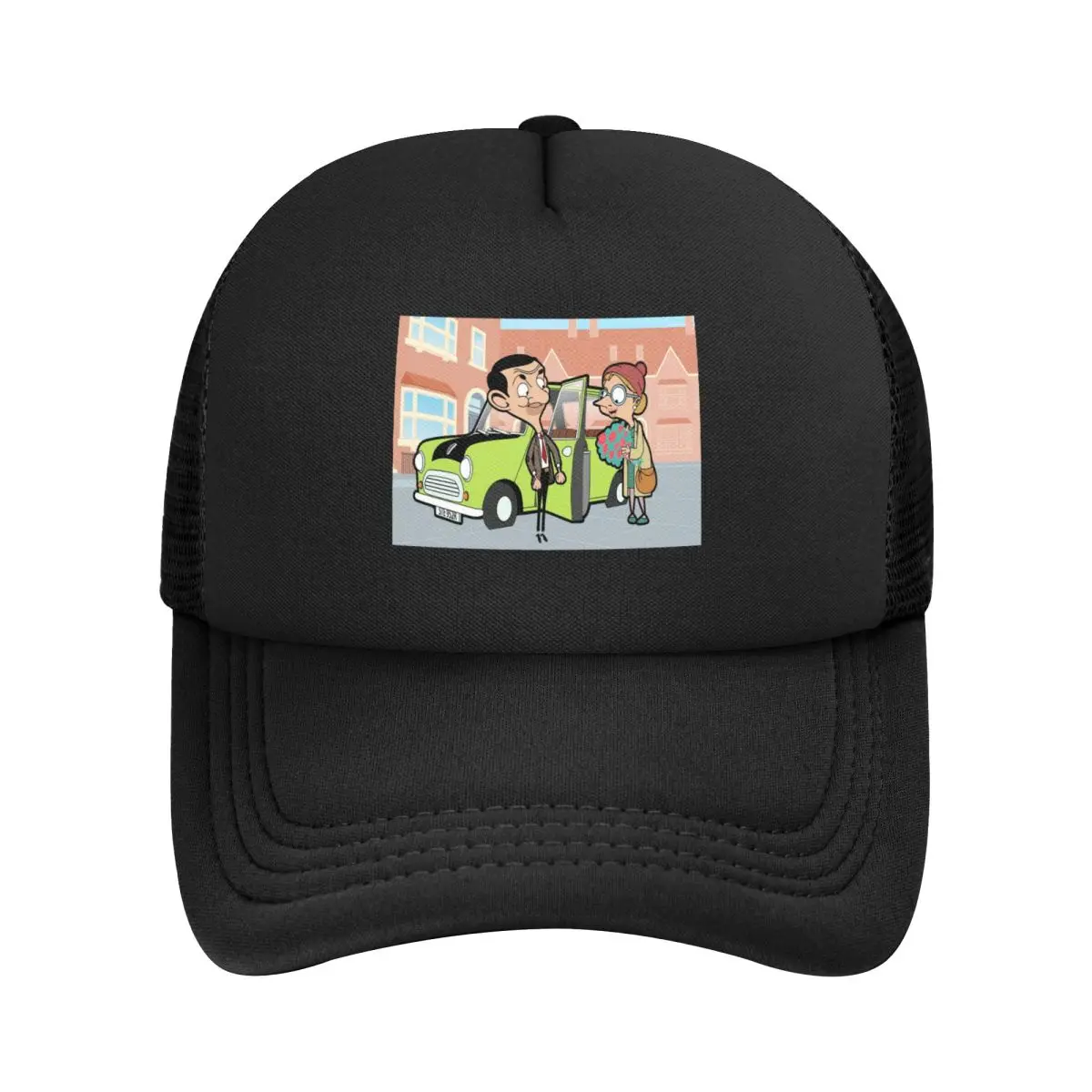 قبعات بيسبول شبكية من Mr Bean Snapback قبعات بيسبول عصرية قابلة للتنفس كاجوال للاستخدام الخارجي للجنسين