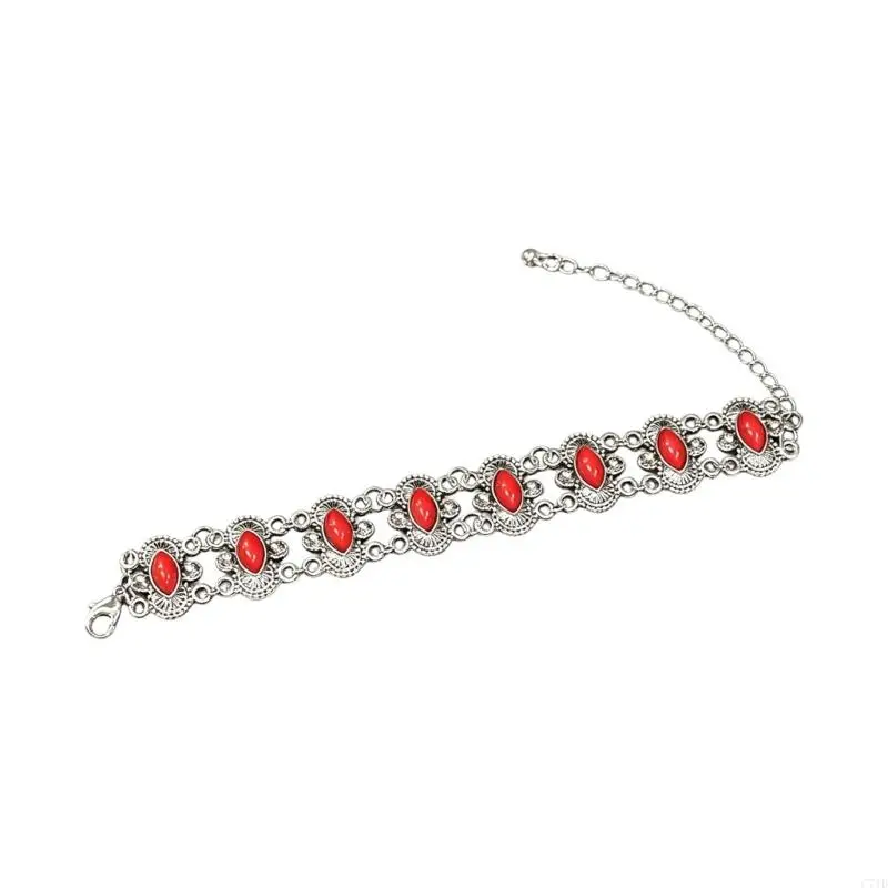 Vintage Bracelet Wristband with Oval Detail for Daily Wear Styling