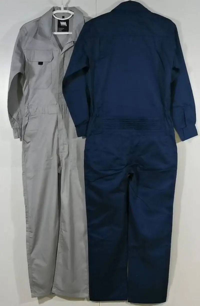 

Spring Autumn Lapel Long Sve Overalls Work orm Thin Blue Deep Blue een Cotton Blend Fabric Youth Workwear Fac Wo...