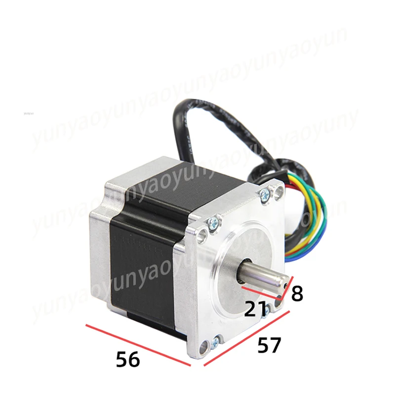 57HBP56AL4 Stepper Motor Body Length 56MM Torque 1.2NM Two-phase Four-wire Hybrid 3A Shaft Diameter 8MM