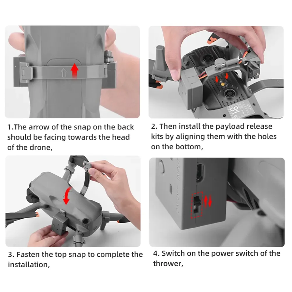 Drone Airdrop System 500G Loading Airdrop Release Drop Device Wedding Proposal Delivery Device Compatible For DJI Mavic Air 3