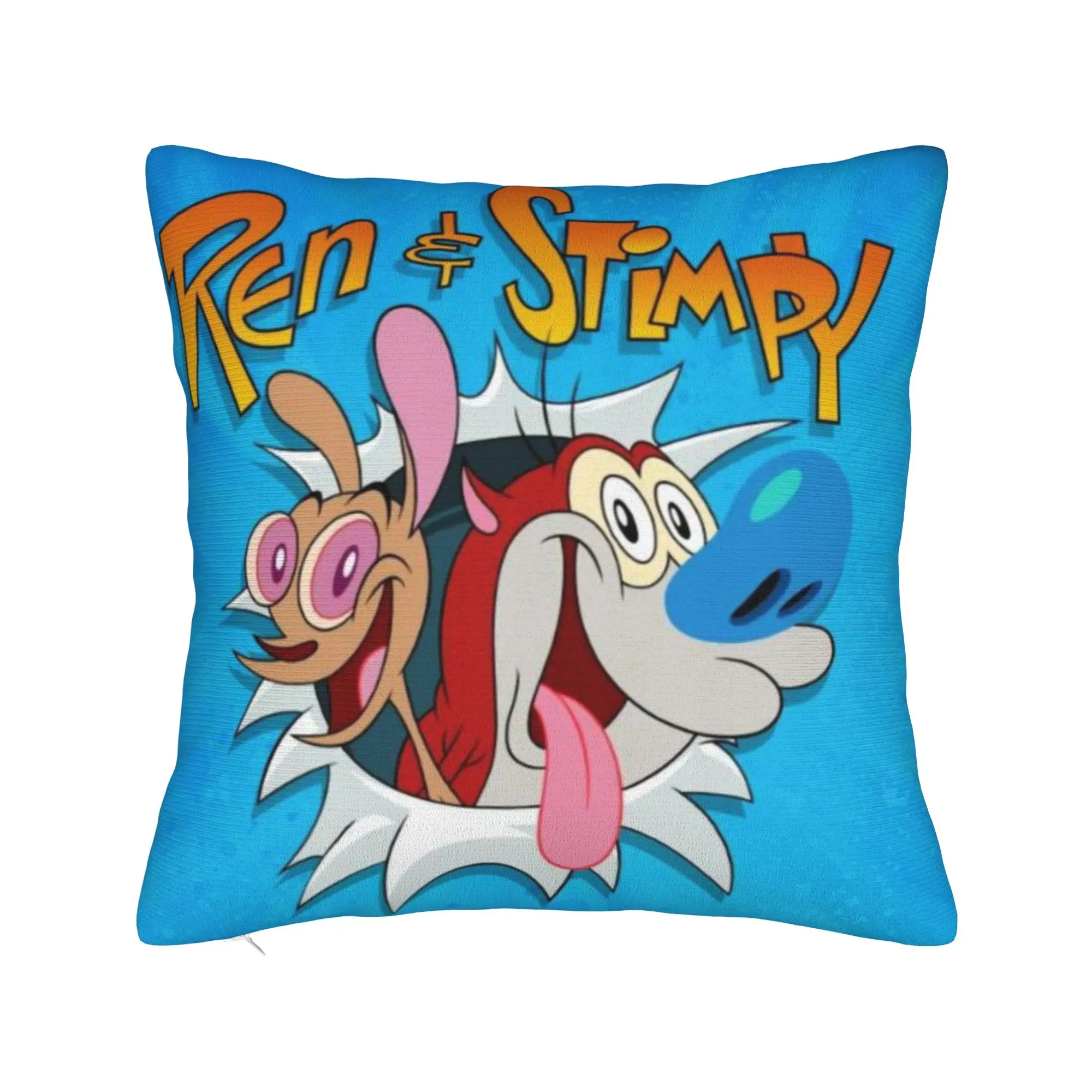 Decorative Pillowcase The Ren & Stimpy Show Cartoon Product Sofa  Pillow Case Cover Square Multi Size