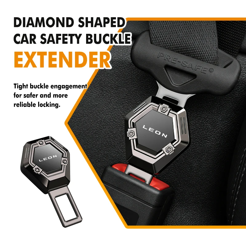 For Seat Car Seat Belt Extension Plug Clip Buckle Seatbelt Clip Extender Leon Ibiza Toledo Mk3 Mk2 FR Cupra Formentor Alhambra