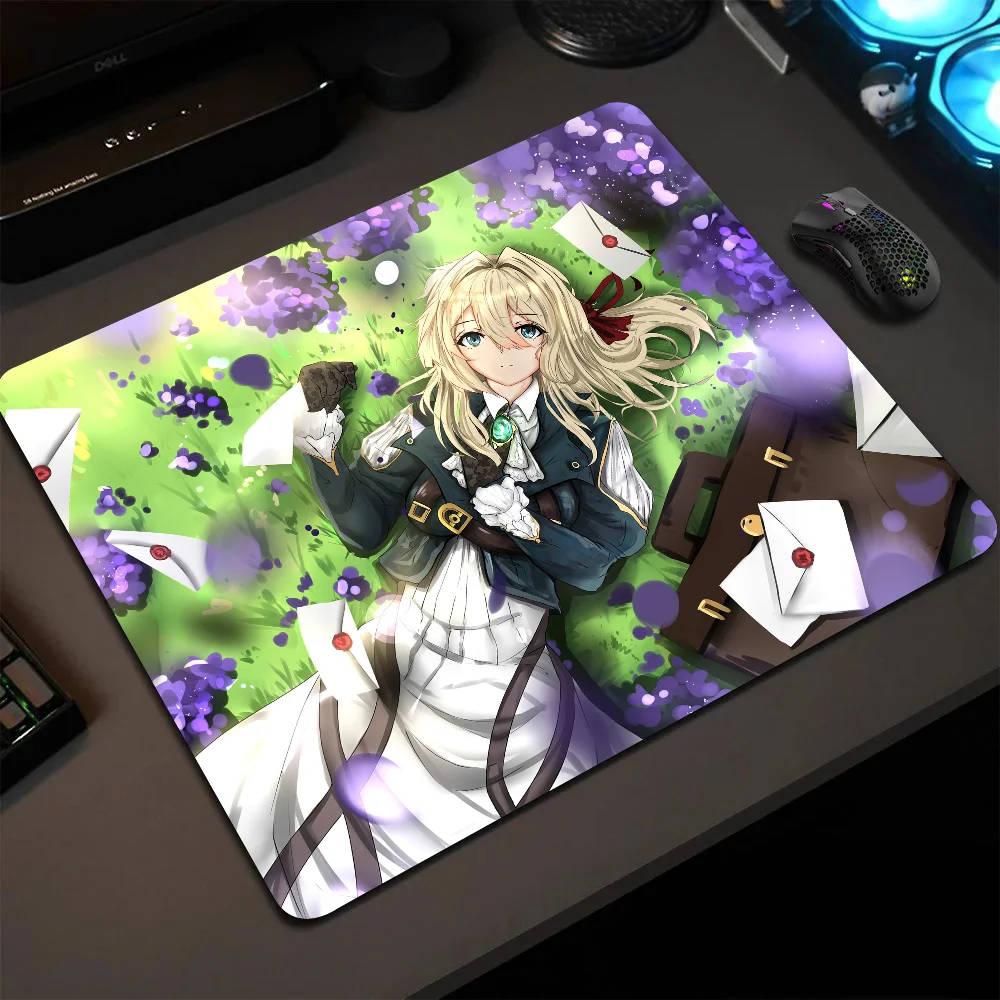 

Violet Evergarden Anime Mousepad Small LockEdge Mouse Pad For Gamers Computer Desk Pad Anti-slip Rubber