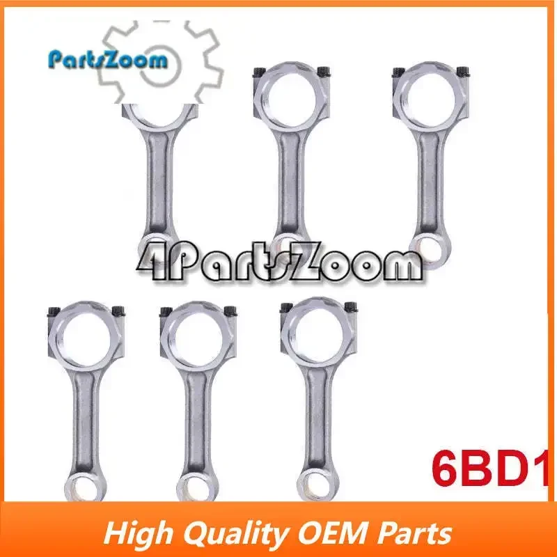 

6pcs 6BD1 6BD1T 4BD1 4BD1T engine connecting rod con rod for Isuzu 5785CC 5.8L Isuzu ELF trucks 3.9L 1-12230104-1 1122301041