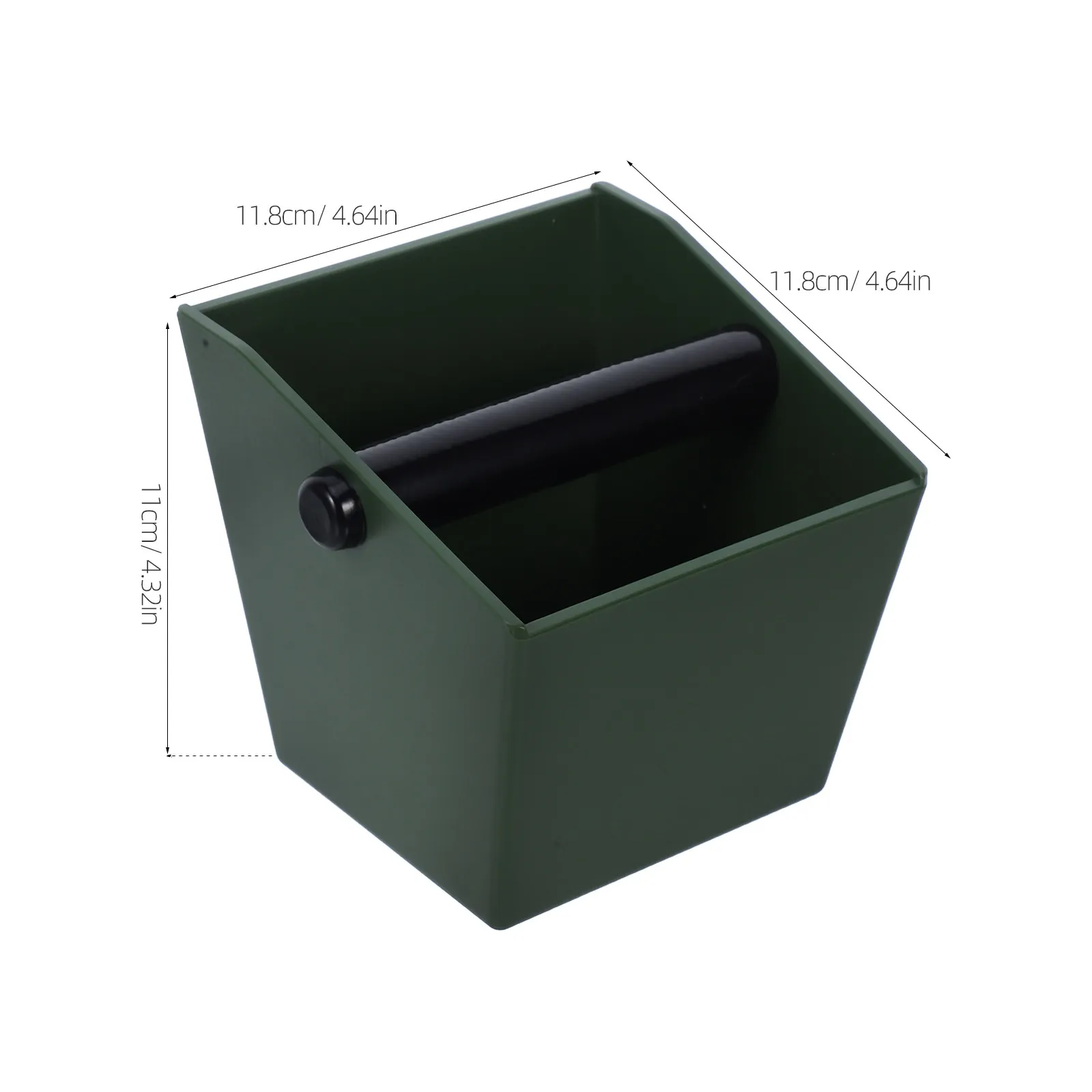 Large Capacity Espresso Knock Box Coffee Grounds Knock Container Removable Bar Efficient Cleanup for Home Office