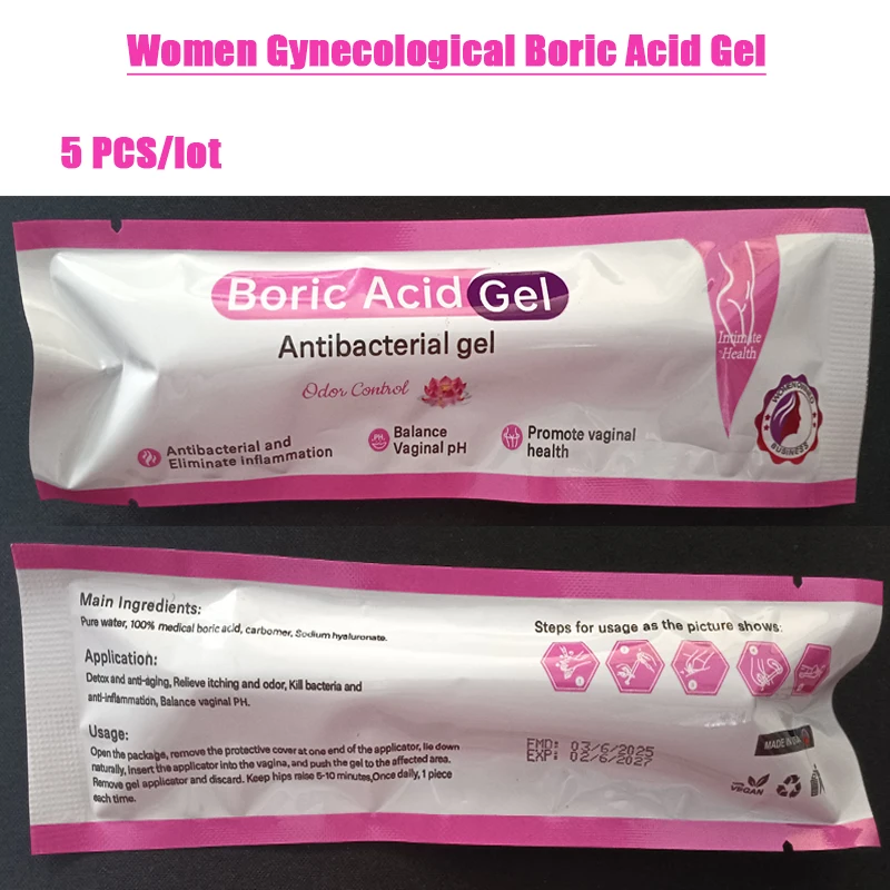 

5-10Pcs/lot Yoni Vaginal Firming Gel natural Herbal Women Gynecological Boric Acid Gel Women Care pH Balance Boric Acid Gel