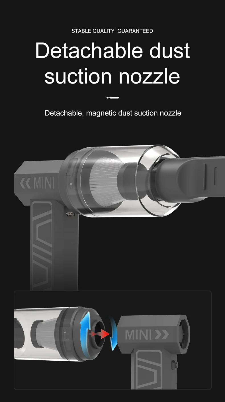 Turbo Jet Fan High Speed Vakuum Mini Elektrische Air Duster Wiederaufladbare Reiniger für PC Tastatur Auto Staub Schnee Blatt Gebläse 4-gang – Detail 5