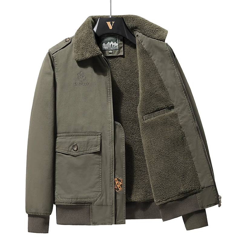 Fleece-Arbeitskleidung, Herrenmäntel, Fleece-verdickte Jacken, Thermo-Armee-Pilotenjacken, Air Force Cargo-Outwear, Windjacke, Herrenjacke