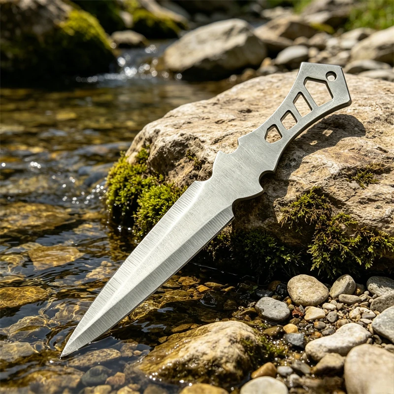 Navaja de bolsillo sin afilar, hoja fija, ligera, para entrenamiento EDC, Balisong, para acampar al aire libre, herramientas EDC, navaja de supervivencia