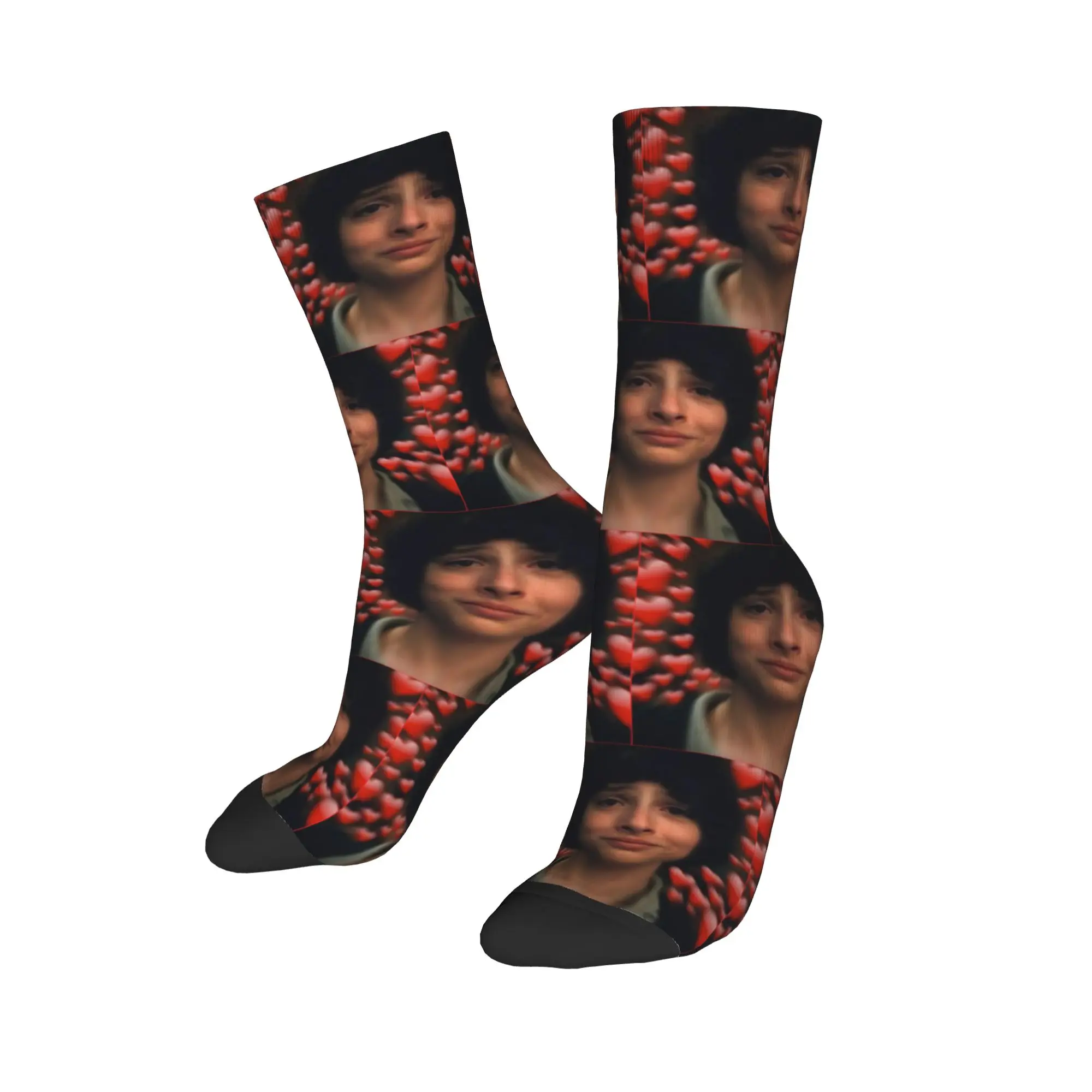 Winter Warm Crazy Design Women Men Finn Wolfhard Love Socks  Breathable Basketball Socks